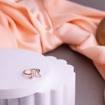 Rose Gold Plated Butterfly Ring - LIORA - 925 Silver Jewellery