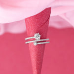 Triple Sparkling Solitaire Ring - LIORA - 925 Silver Jewellery