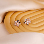 Rose Gold Majestic Bloom Statement Studs - LIORA - 925 Silver Jewellery