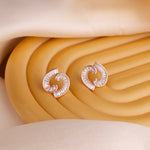 Rose Gold Curved Baguette Earrings - LIORA - 925 Silver Jewellery