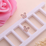 Shimmering Butterfly Rose Gold Studs - LIORA - 925 Silver Jewellery