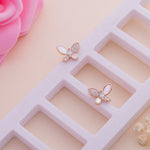 Rose Gold Butterfly Studs - LIORA - 925 Silver Jewellery