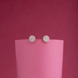 Sparkling Halo Rose Gold Studs - LIORA - 925 Silver Jewellery