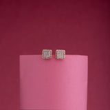 Rose Gold Sparkling Cube Studs - LIORA - 925 Silver Jewellery