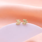 Gold Puzzle Studs - LIORA - 925 Silver Jewellery