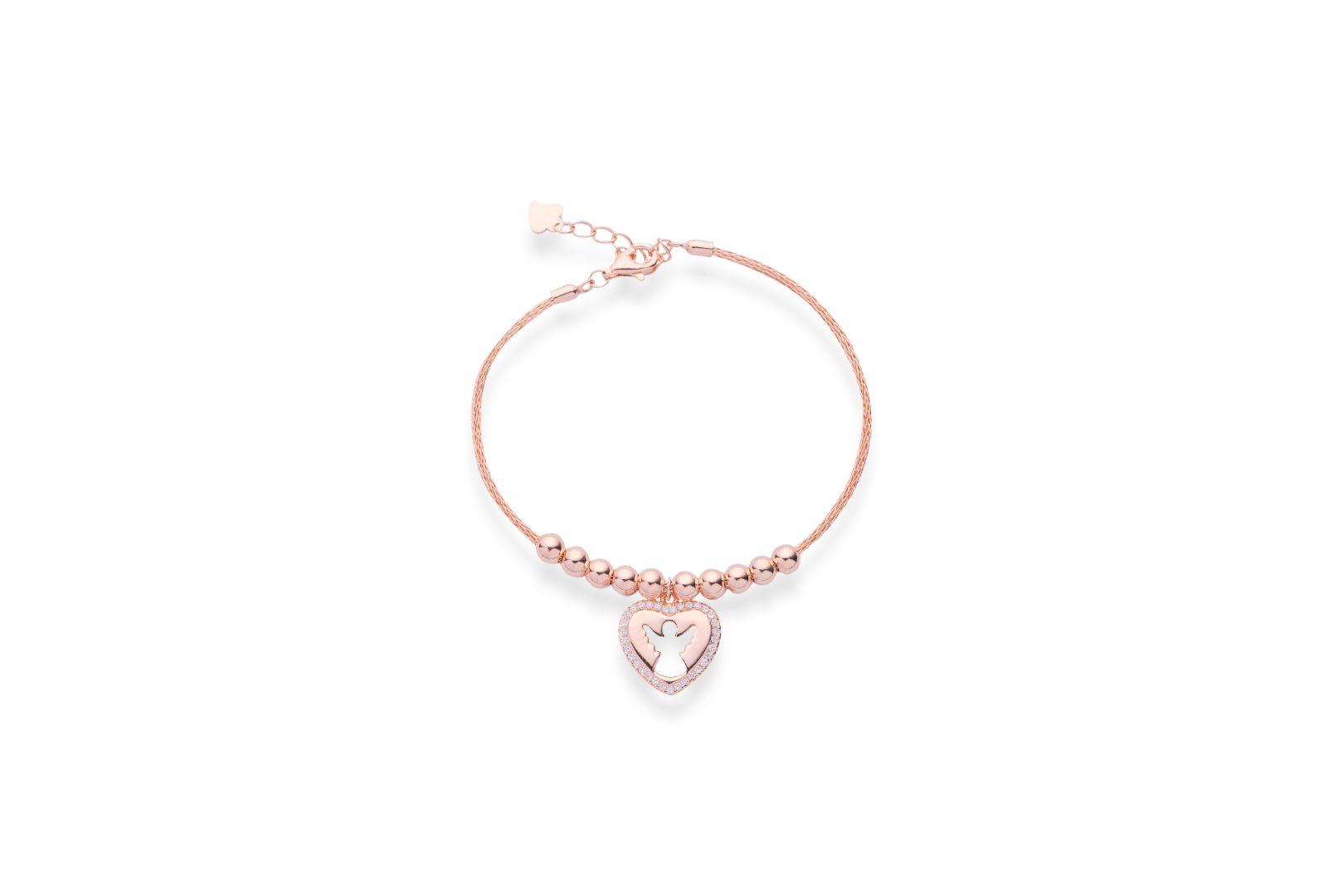 Angel Charms Rose Gold Bracelet - LIORA - 925 Silver Jewellery