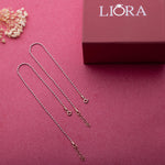 Silver Linked Rose Gold Anklet - LIORA - 925 Silver Jewellery