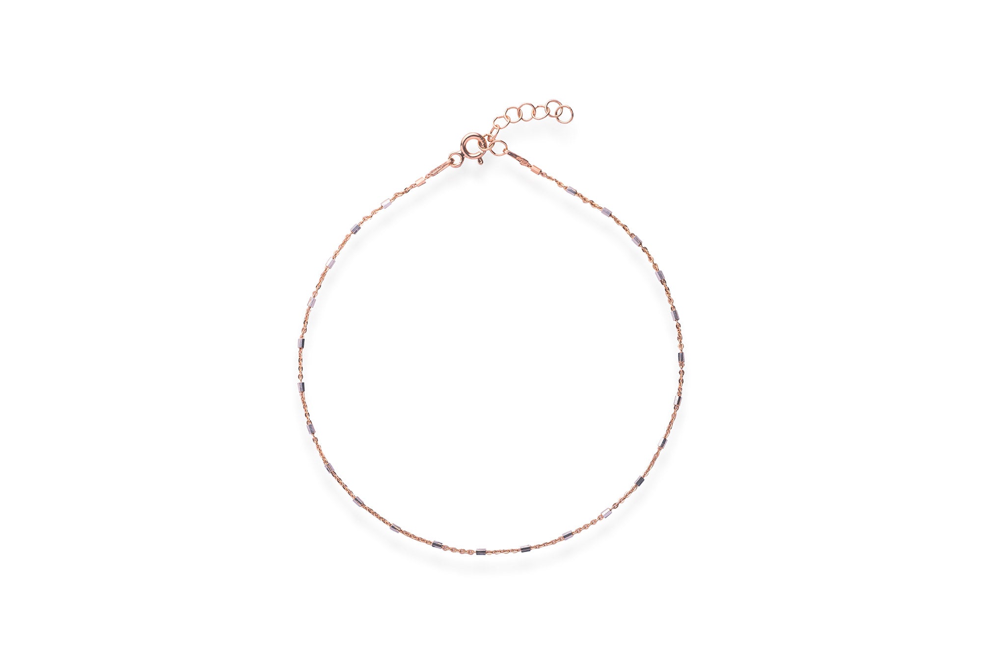 Dual Tone Harmony Anklet - LIORA - 925 Silver Jewellery