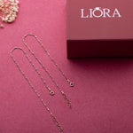 Dual Tone Harmony Anklet - LIORA - 925 Silver Jewellery