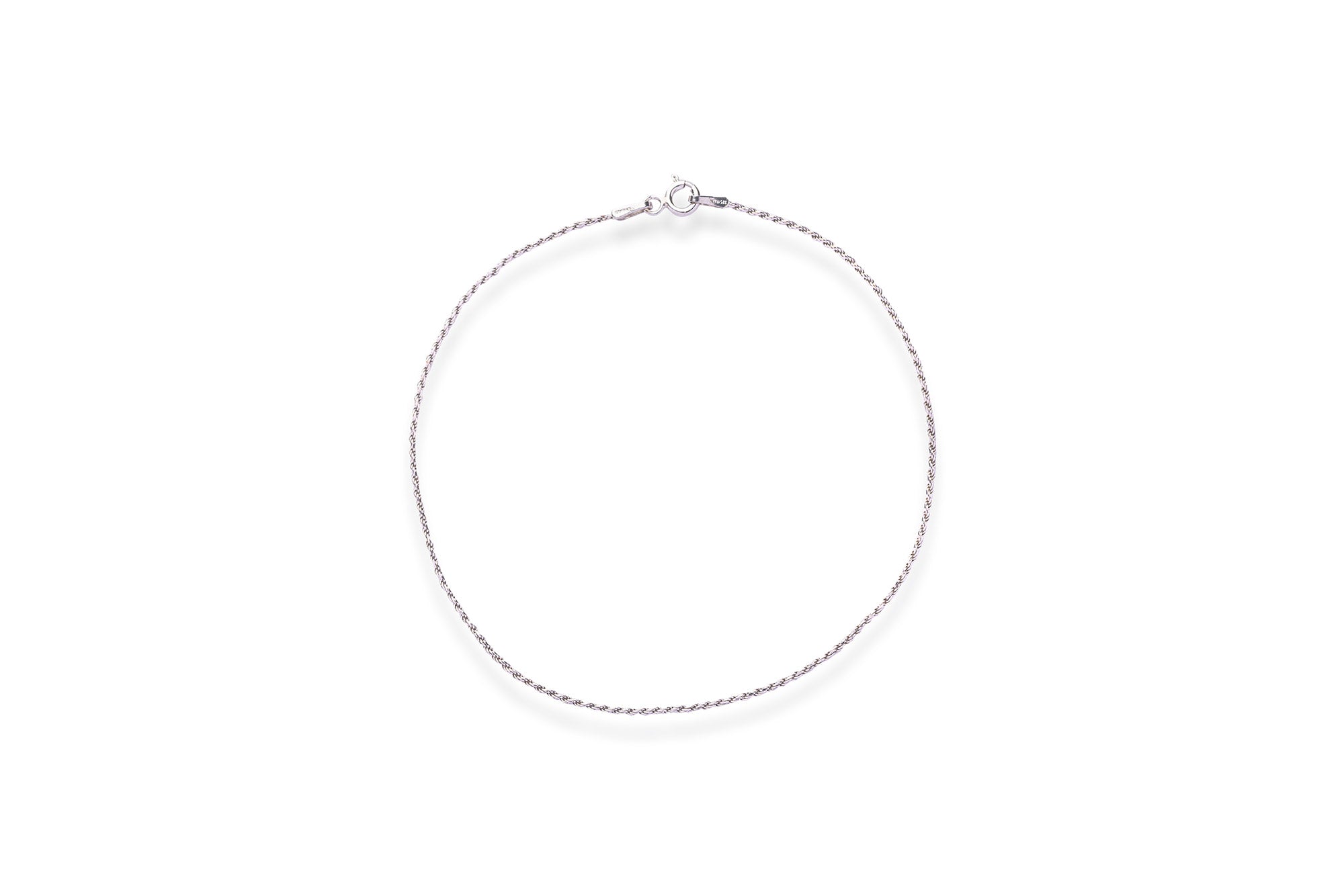 Silver Twisted Anklet - LIORA - 925 Silver Jewellery