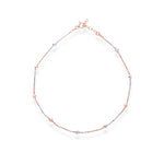 Dual Tone Anklet With Tiny Beads - LIORA - 925 Silver Jewellery