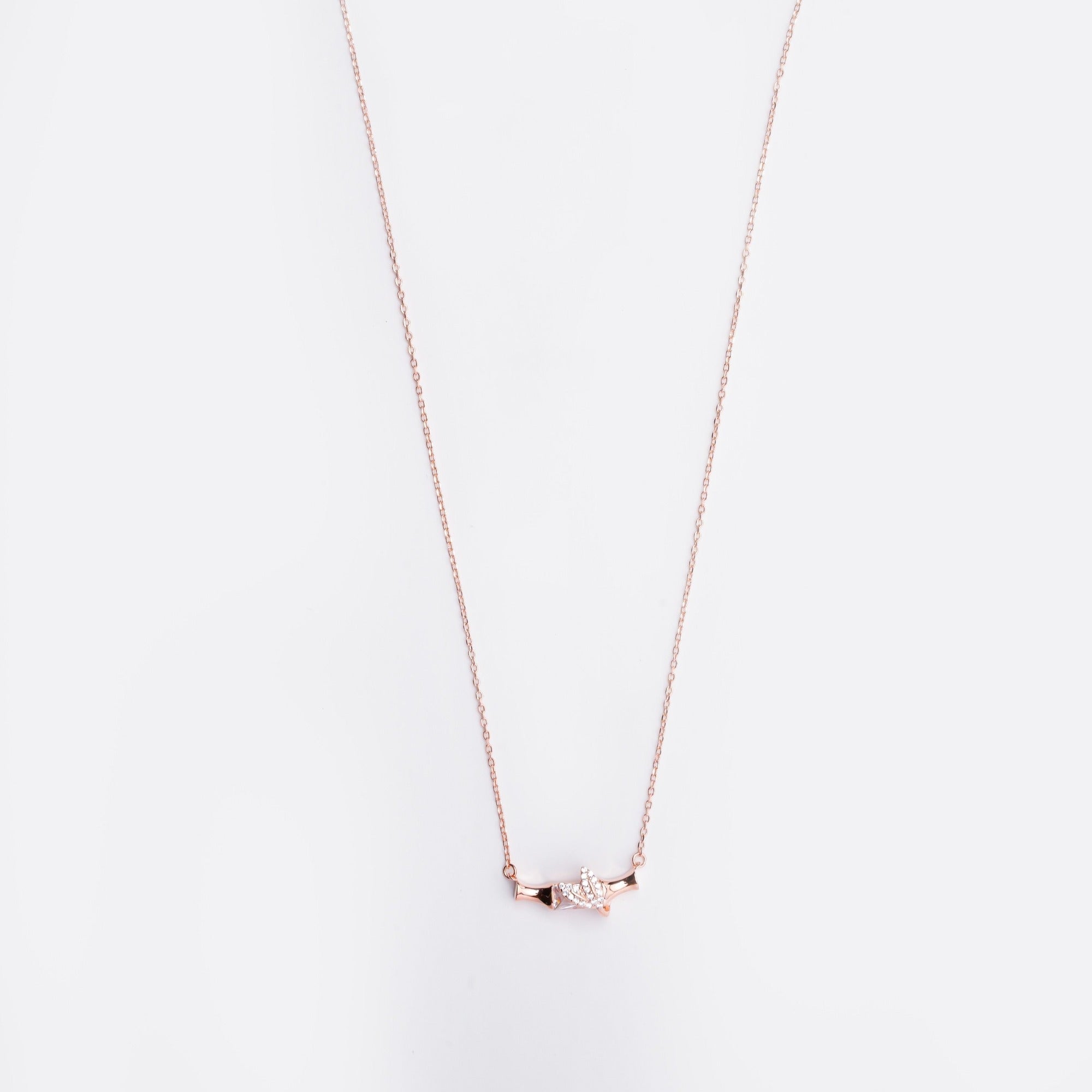 Rose Gold Valentine Heart Bottle Necklace - LIORA - 925 Silver Jewellery