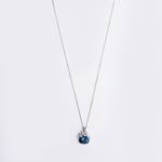 Sterling Silver Sapphire Blossom Necklace - LIORA - 925 Silver Jewellery