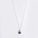 Sterling Silver Sapphire Blossom Necklace - LIORA - 925 Silver Jewellery