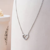 Silver Sparkling Infinity Heart Necklace - LIORA - 925 Silver Jewellery