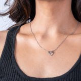 Silver Sparkling Infinity Heart Necklace - LIORA - 925 Silver Jewellery