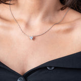 Silver Heart Solitaire Necklace