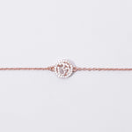 Sterling Silver Rose Gold Om Bracelet - LIORA - 925 Silver Jewellery