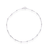 Snake Chain Tiny Beads Anklet - LIORA - 925 Silver Jewellery