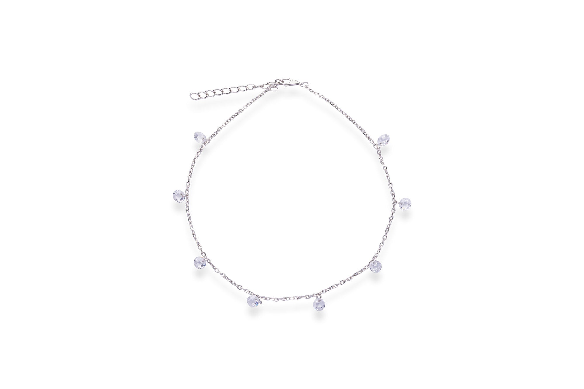 Silver Drop Anklet - LIORA - 925 Silver Jewellery