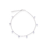 Silver Drop Anklet - LIORA - 925 Silver Jewellery