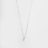 Silver Heart Solitaire Necklace