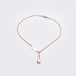 Sterling Silver Rose Gold Celestial Wing Anklet - LIORA - 925 Silver Jewellery