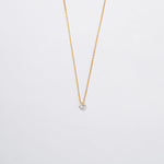 Sterling Silver Gold Plated Mini Solitaire Sparkle Necklace - LIORA - 925 Silver Jewellery