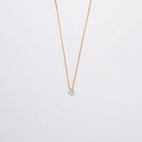 Sterling Silver Gold Plated Mini Solitaire Sparkle Necklace - LIORA - 925 Silver Jewellery